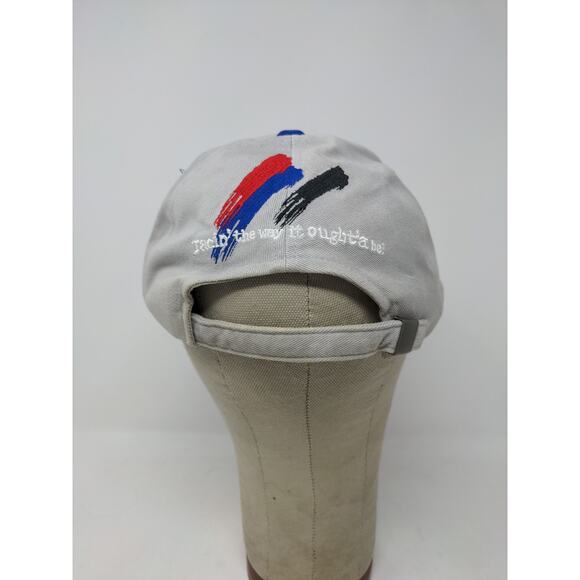 Bristol Motor Speedway Slideback Hat Embroidered Logo Spell Out Gray Blue - Picture 6 of 10